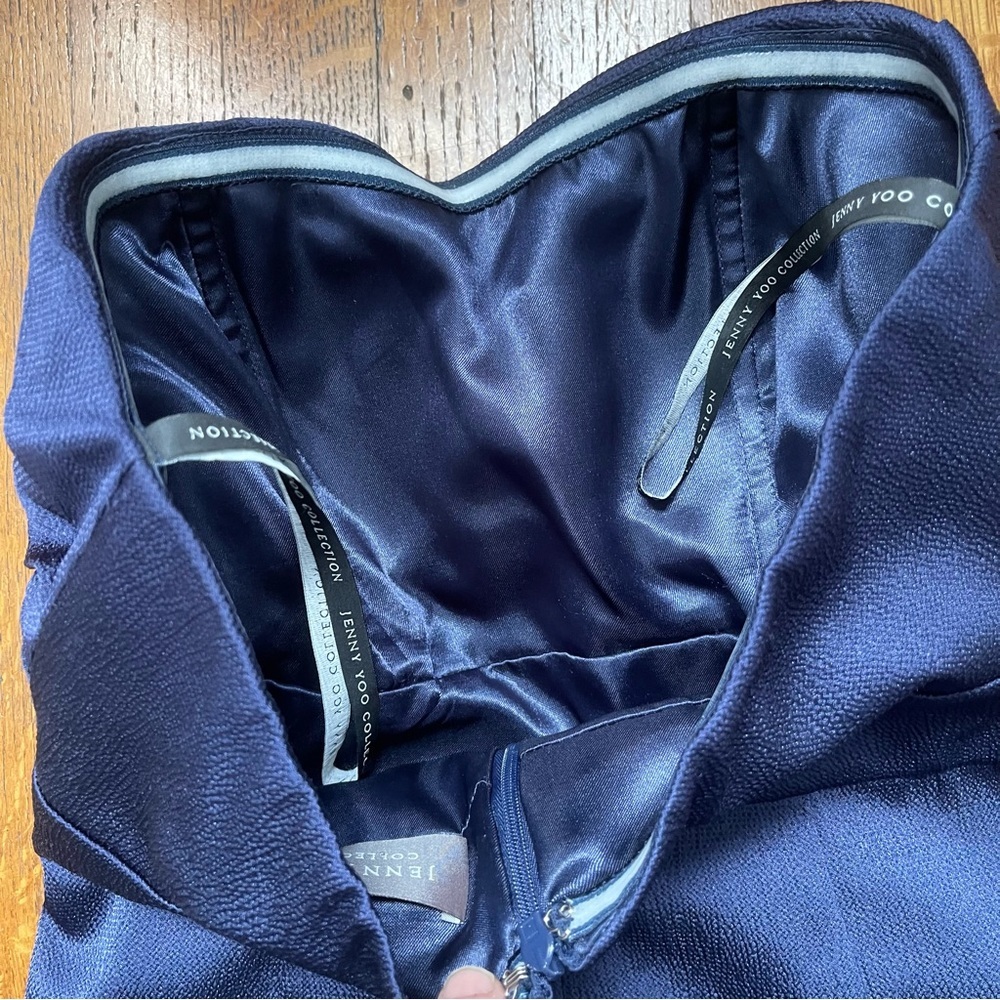 JENNY YOO Strapless Mini Navy Cocktail Dress Sz 2 - Picture 8 of 8